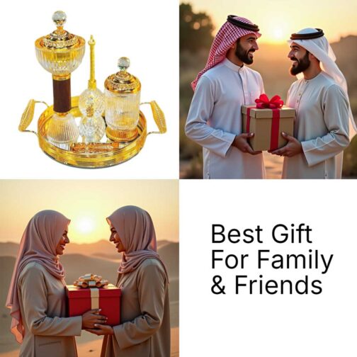 طقم مبخرة ذهبية فاخرة لتعطير المنزل والديكور - MK1845