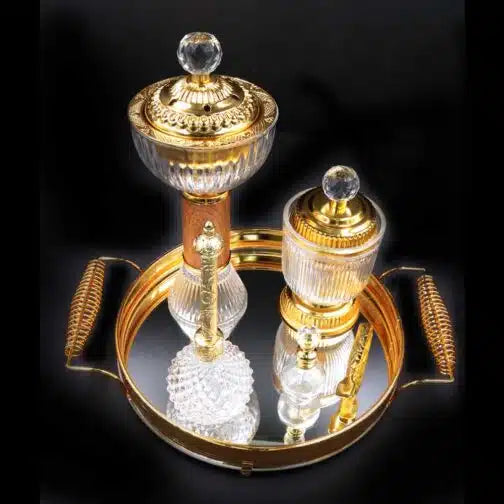 طقم مبخرة ذهبية فاخرة لتعطير المنزل والديكور - MK1845