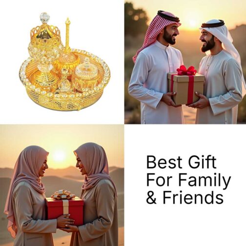 طقم مبخرة ذهبية فاخرة لتعطير المنزل والديكور - MK1866